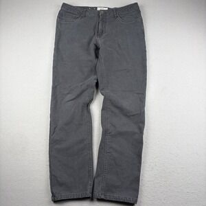 Jetty Supply Company Flannel Lined Pants Men's 34x31 Gray Straight Leg
